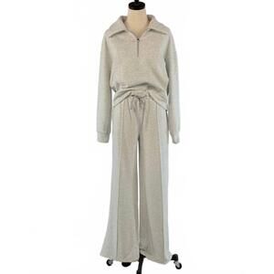 NEW FLAGS & ANTHEM women's super soft plush sweatpants in light grey